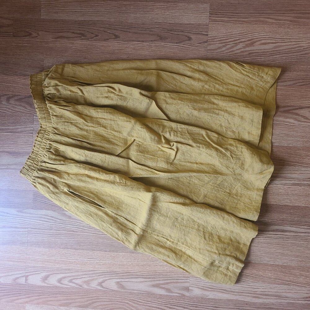 Pyne and Smith Linen Skirt in "Butter" - Picture 3 of 4